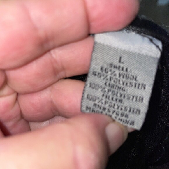 BKE Mens Large Dark Gray Jacket Coat Lined Quilted Wool Winter Warm Athletic Fit - Picture 4 of 9